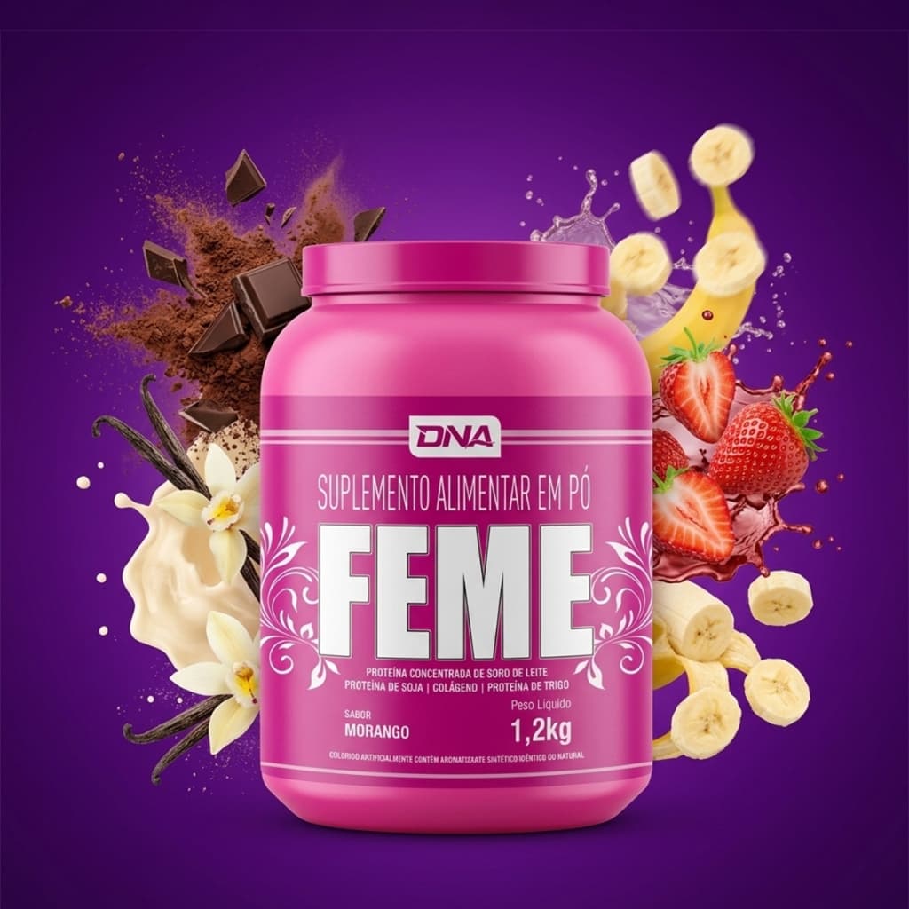 Whey Protein Feminino Chocolate 1,2kg Colágeno Proteína Rápida Absorção Trigo Suplemento Fitness