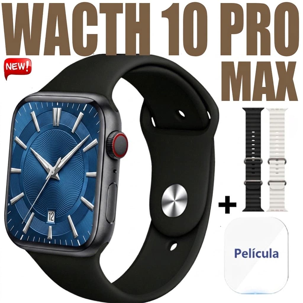 Relógio Original Watch 10 PRO MAX Smart Watch Men Bluetooth Chamada De Temperatura Corporal