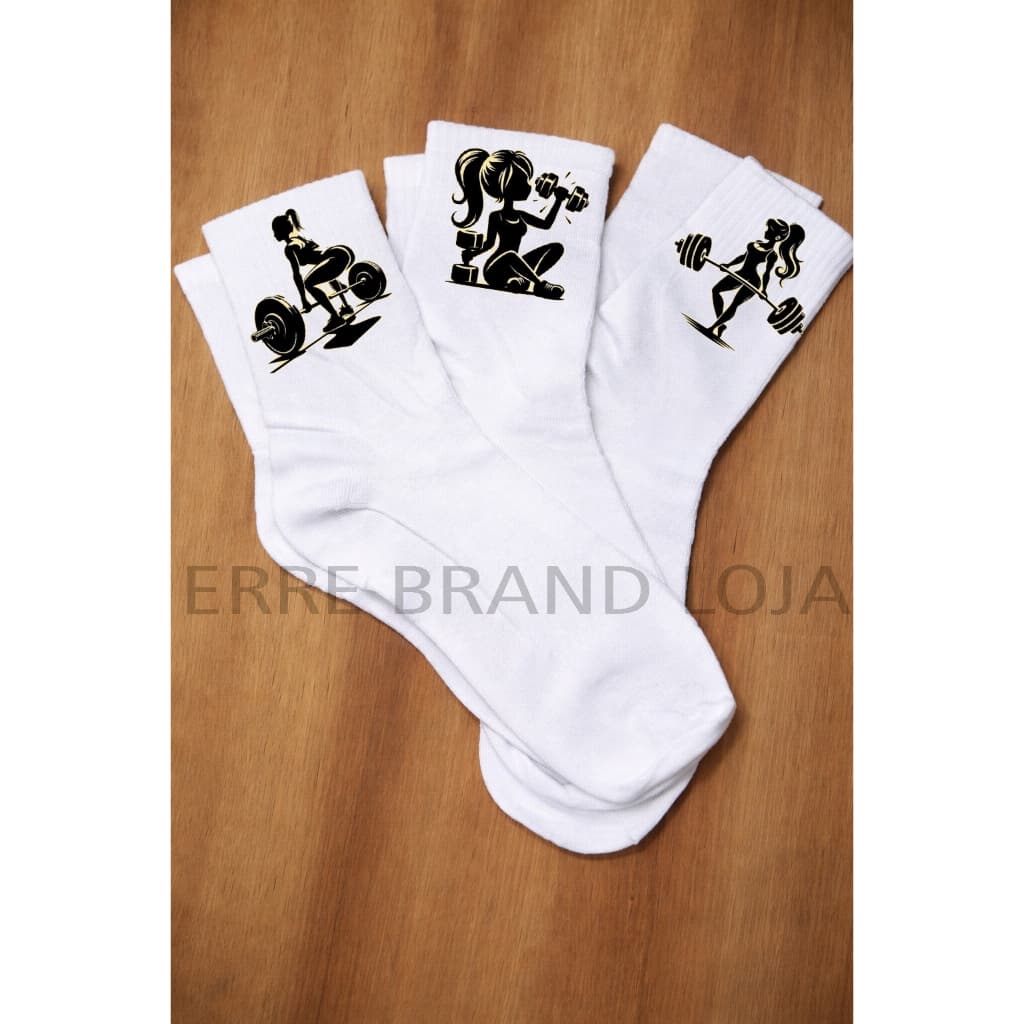 KIT 3 PARES DE MEIAS PARA TREINO MUSCULAÇÃO CROSS JUMPER ATLETAS LEVE CONFORTÁVEL SERVE DO 34 AO 42