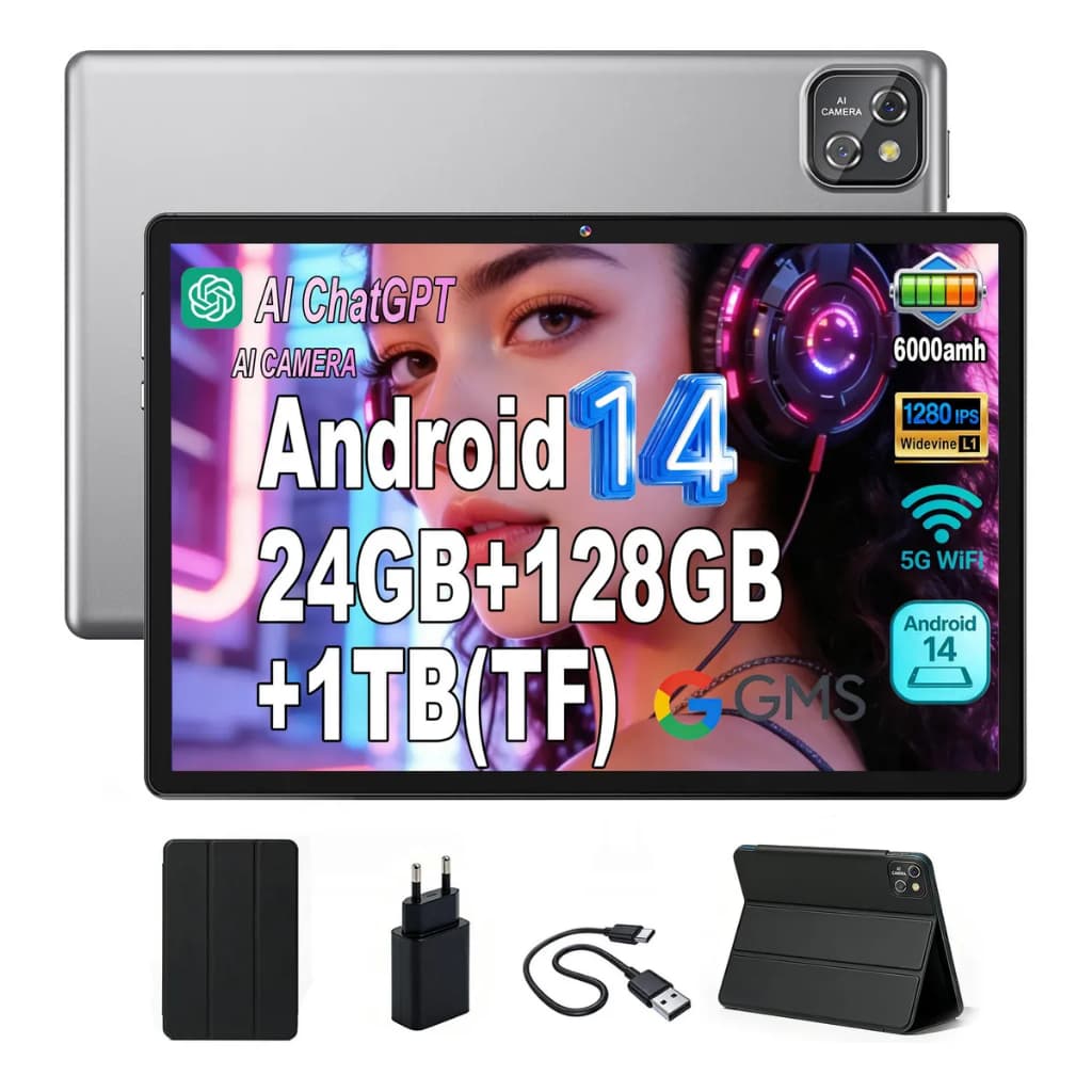 Tablet Pad 24 RAM +128gb Rom +1TB TF 5G WIFI 10.1'' Octa-core Pad Android 14