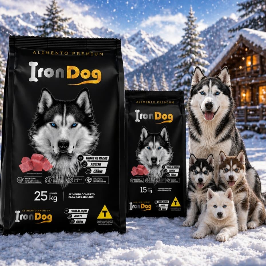 Ração Cachorro 25kg ou 15kg Adulto Sabor Carne 19% Proteína