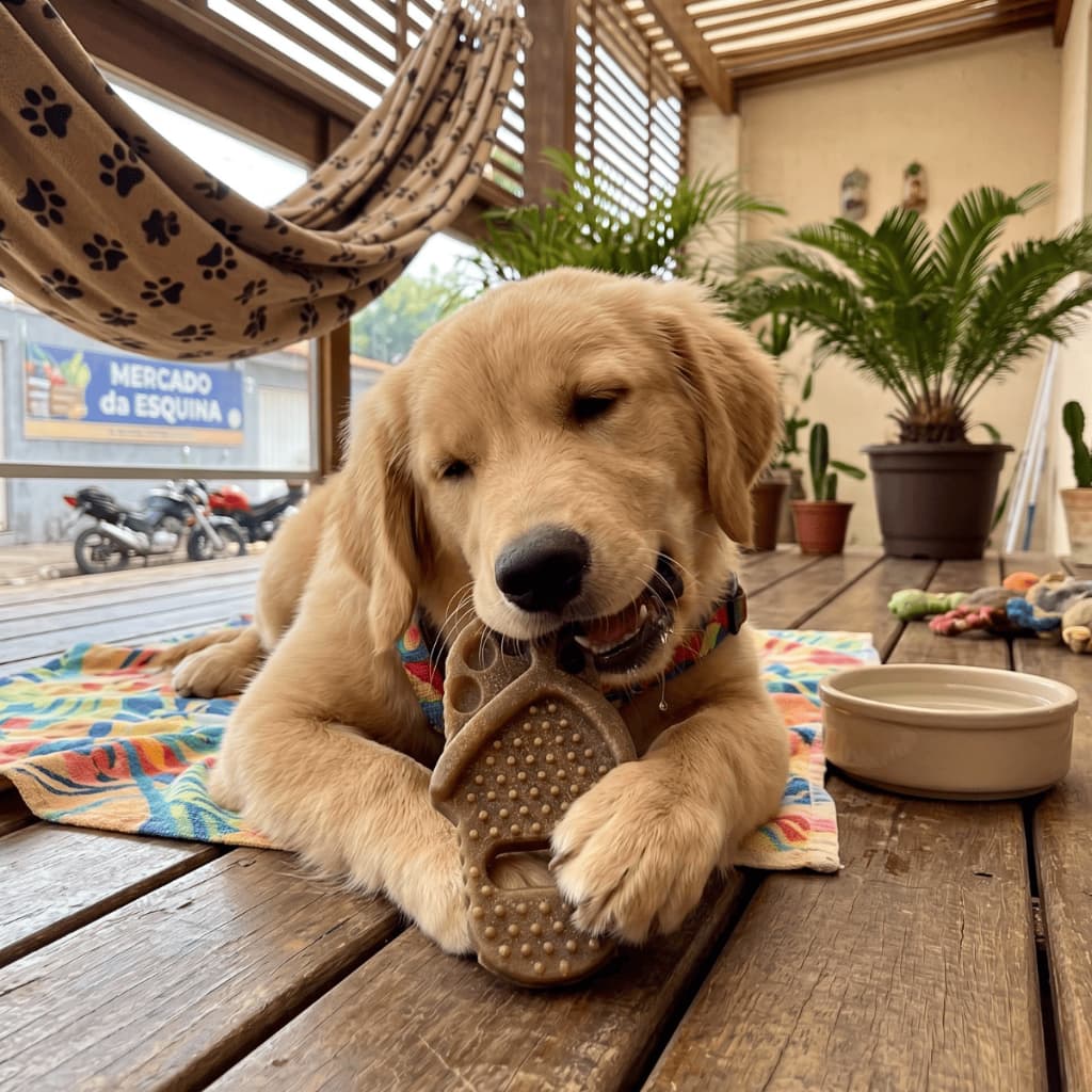 Osso Ossinho Mordedor Fibra De Coco Brinquedo de Cachorro Pet Natural Grande Pequeno