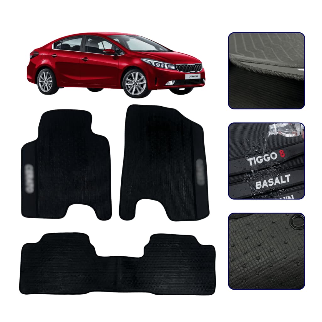 Jogo de Tapete para Carro Cerato 2014 2015 2016 2017 2018 2019 Kit de Tapetes Automotivo 3 peças