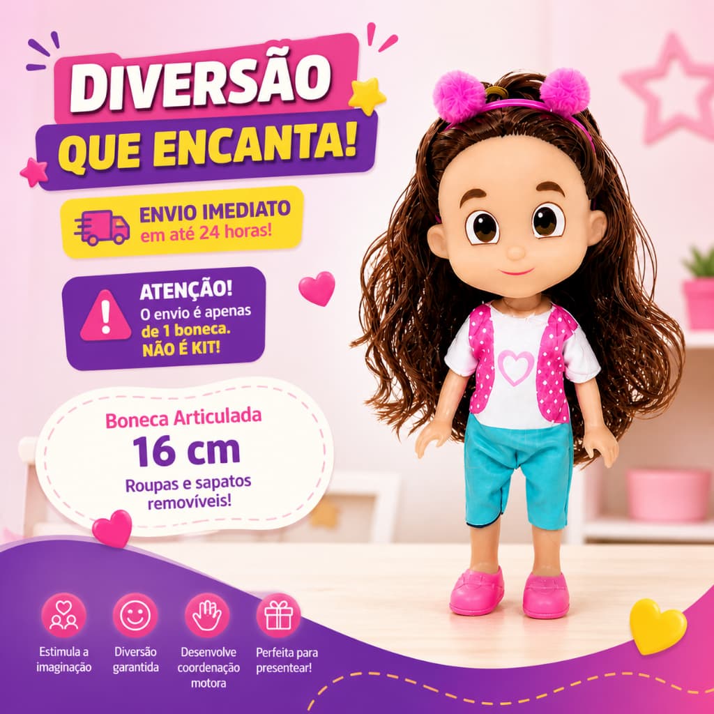 Boneca Maria Clara e JP Articulada Pequena Brinquedo Infantil Youtube