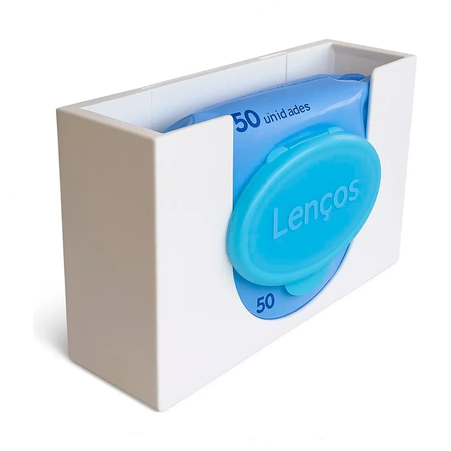Suporte Porta Lenço Umedecido Banheiro Toalha Umedecida Bebe Design Moderno Facil Instalação