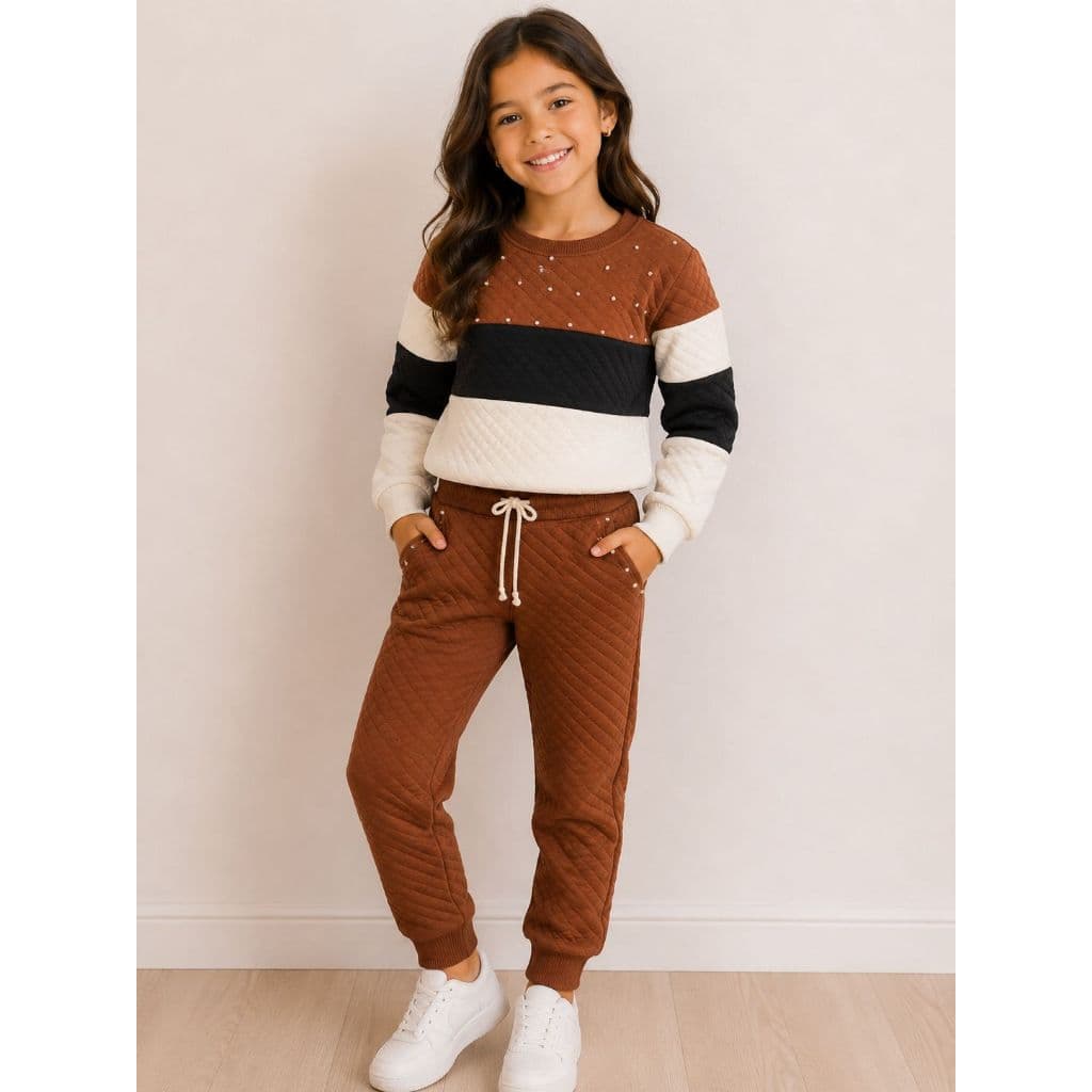Conjunto Moletom Infantil de Menina Confortável Macio e Estiloso Ideal para o Frio - Promoção !