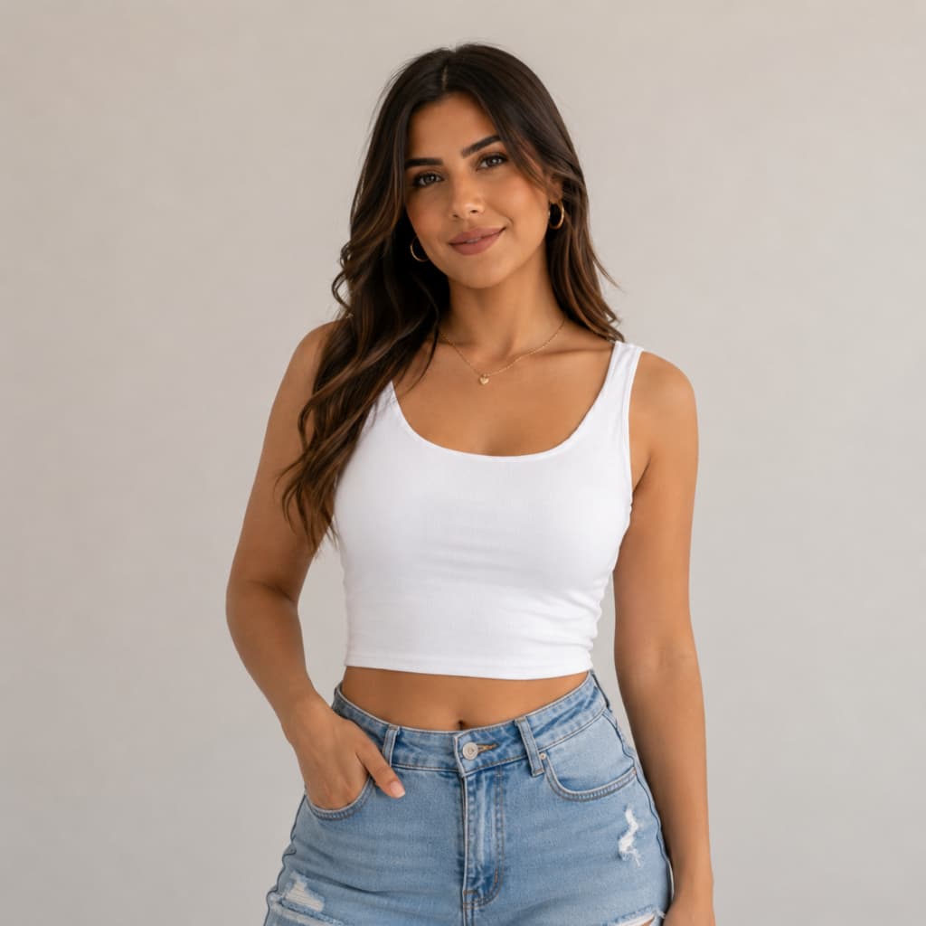 Cropped Feminino Top Bali Alça Grossa Suplex Proteção UV50+ Toque Poliamida Fitness Academia P ao GG