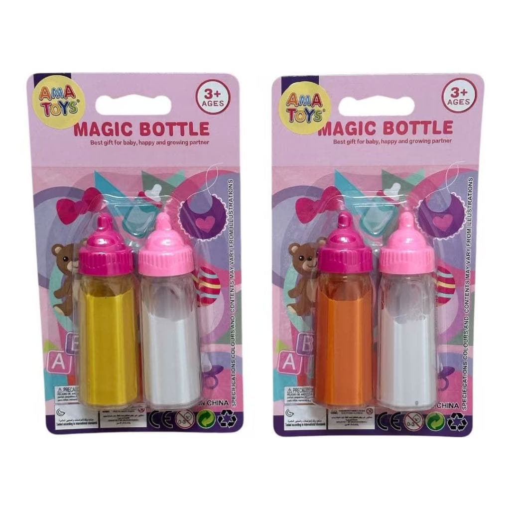 Kit Mamadeira Magica Com Leite E Suco Falso Para Bebe Reborn