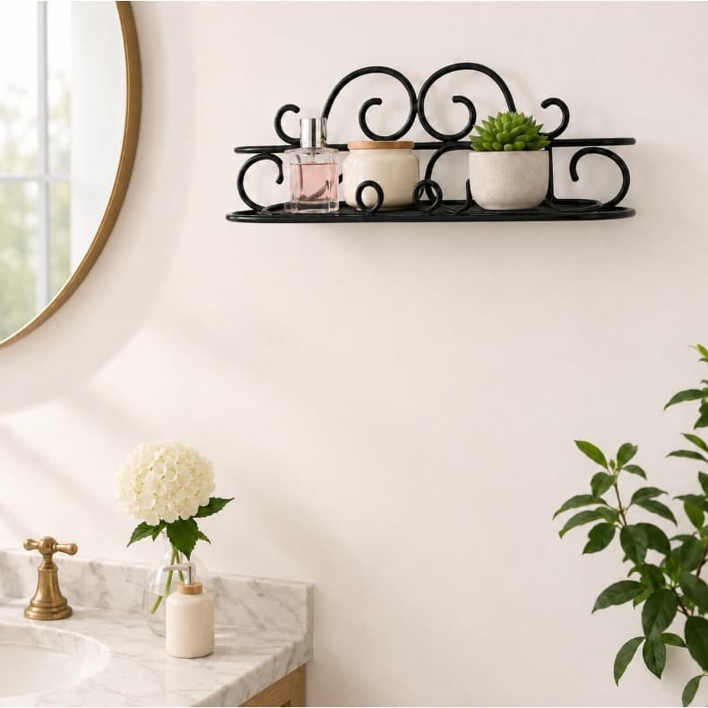 Prateleira Ferro Parede 15×30 cm Rústica Decorativa Interna/Externa Suporte Peso 5 kg
