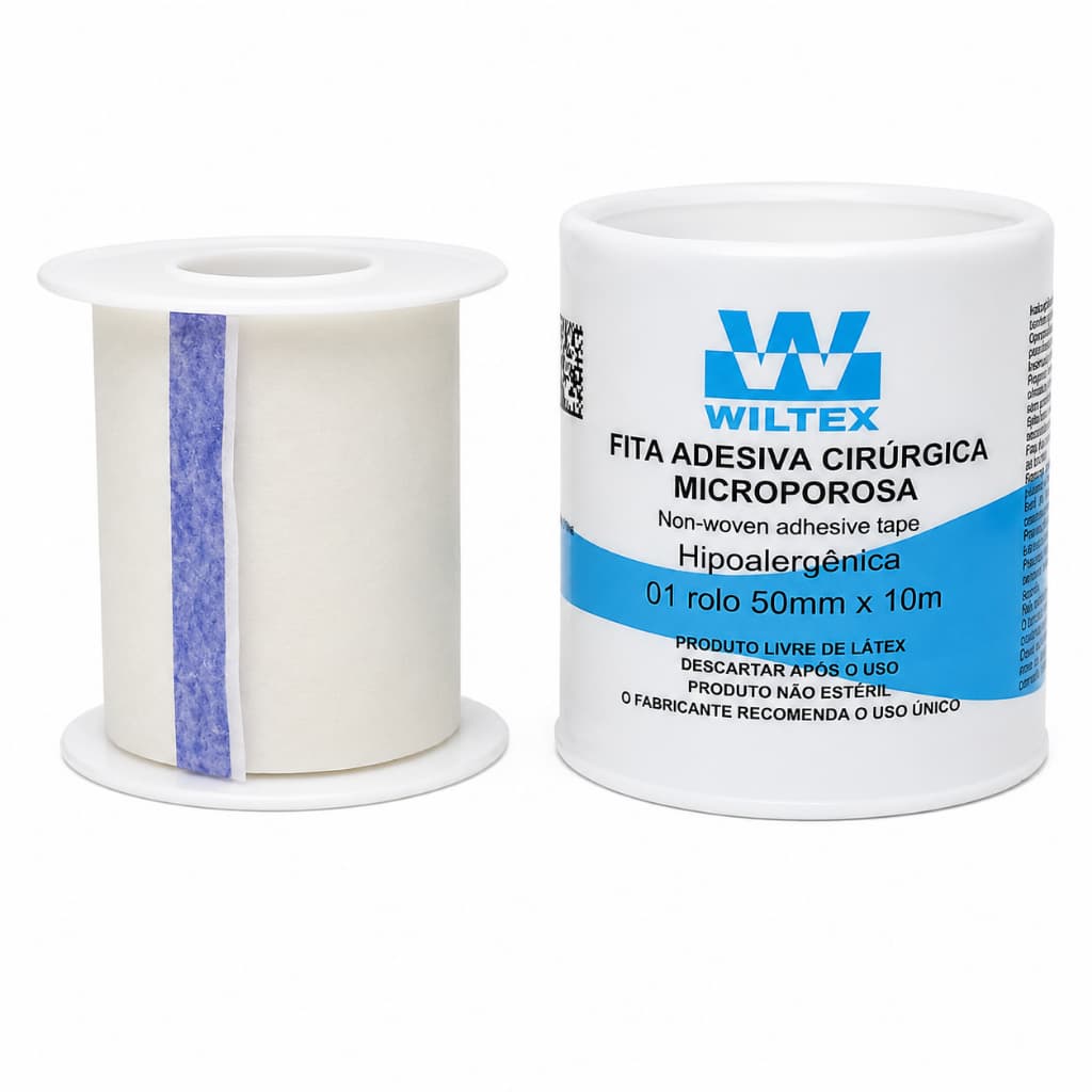 Fita Microporosa Wiltex 50mm x 10m Curativos Hipoalergênicos Esparadrapo KIT