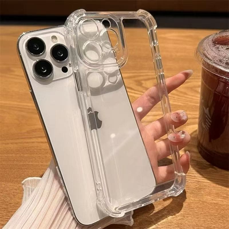 Kit 2 Capinha Para Iphone Anti Impacto Transparente Tpu Capa iPhone XR 11 12 13 14 15 16 17 PRO MAX