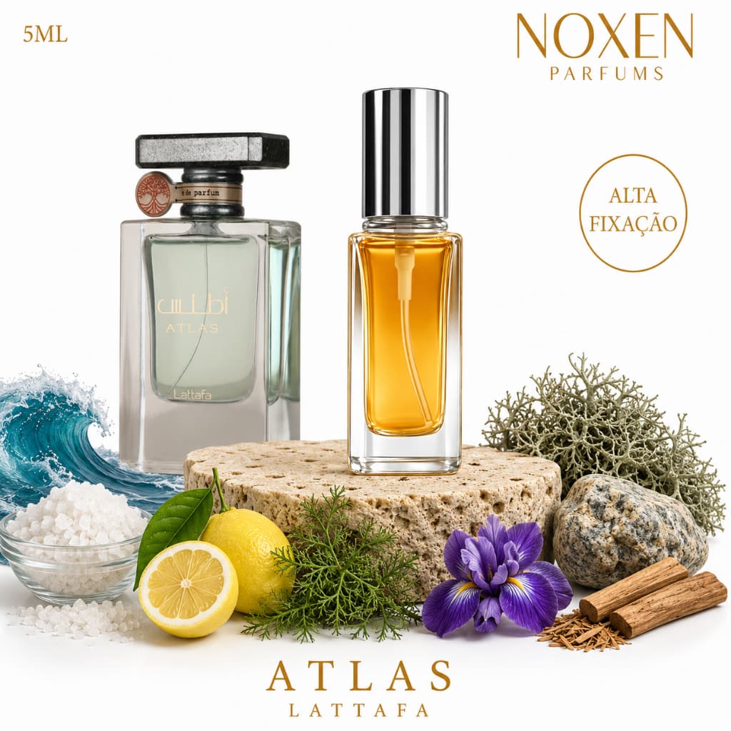 Perfume Masculino 5ml Premium Vidro Spray Atlas Oceânico Intenso Importado