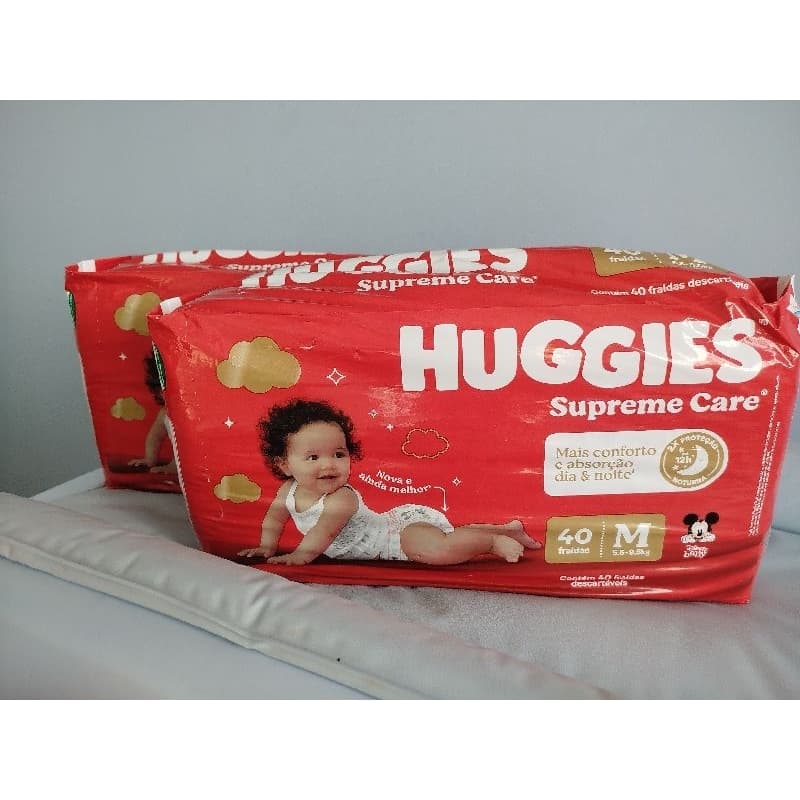 Fralda Huggies Supreme Care Tam M com 40 unid