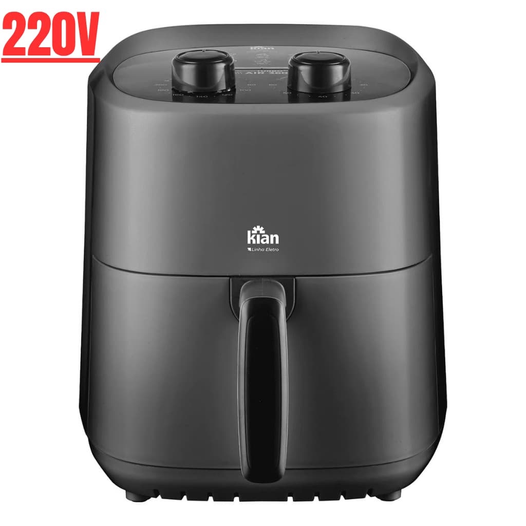 Air Fryer 3.5L AF‑105P Preta Kian (220V) – Fritadeira Elétrica sem Óleo 1200W | Turbo Air 360°
