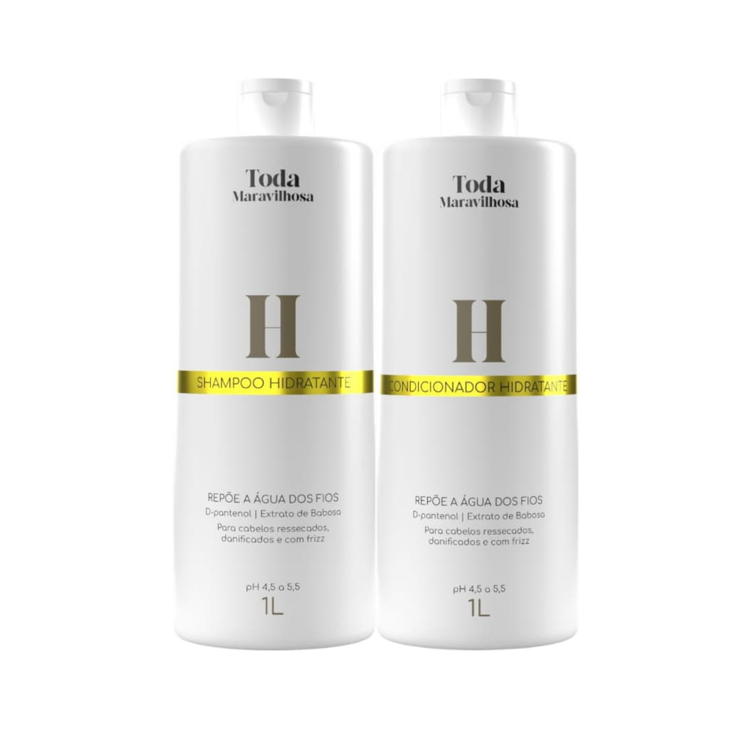 Kit Toda Maravilhosa | Shampoo e Condicionador Hidratante 1L