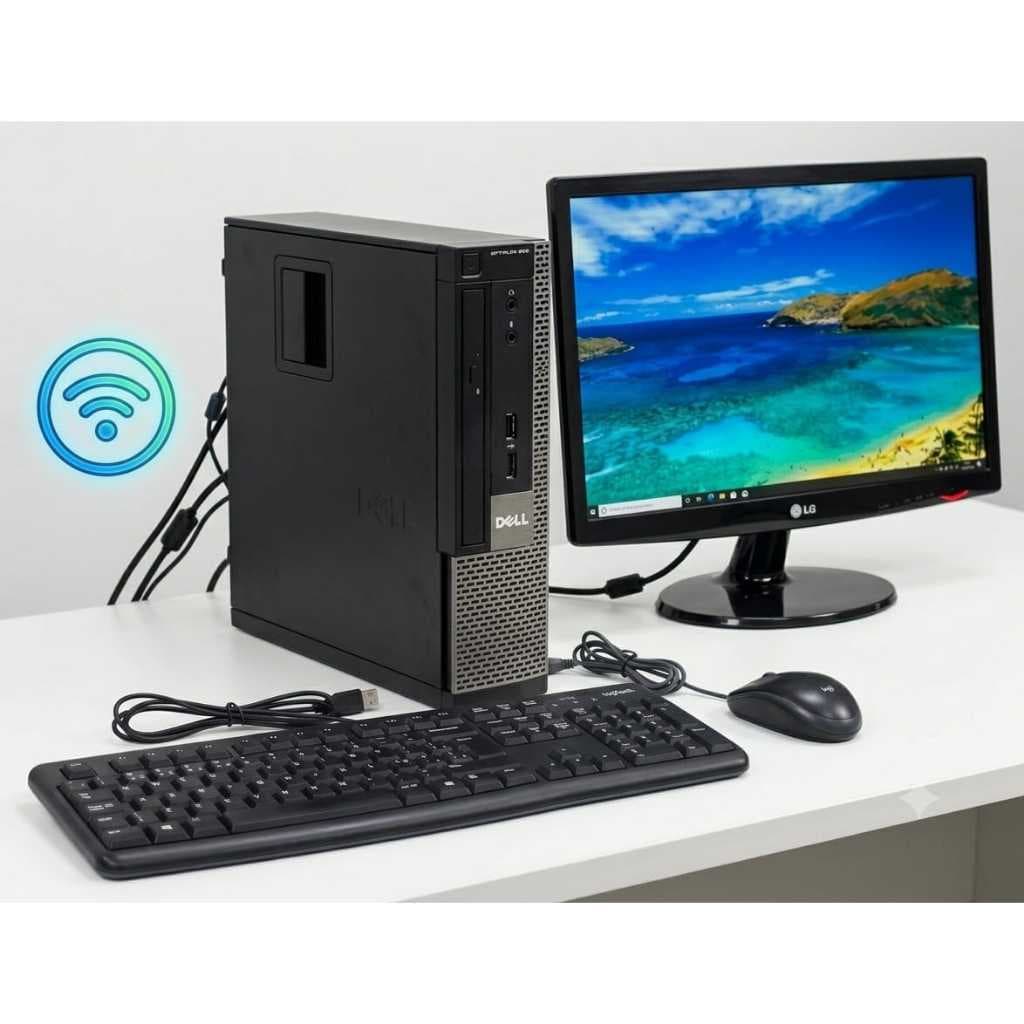 Kit Pc computador Cpu dell Intel Dual Core i3 i5  Memoria 4gb  Hd ou ssd Wi-Fi Monitor 17 Teclado Mous Roda Jogos 🎮 gta5