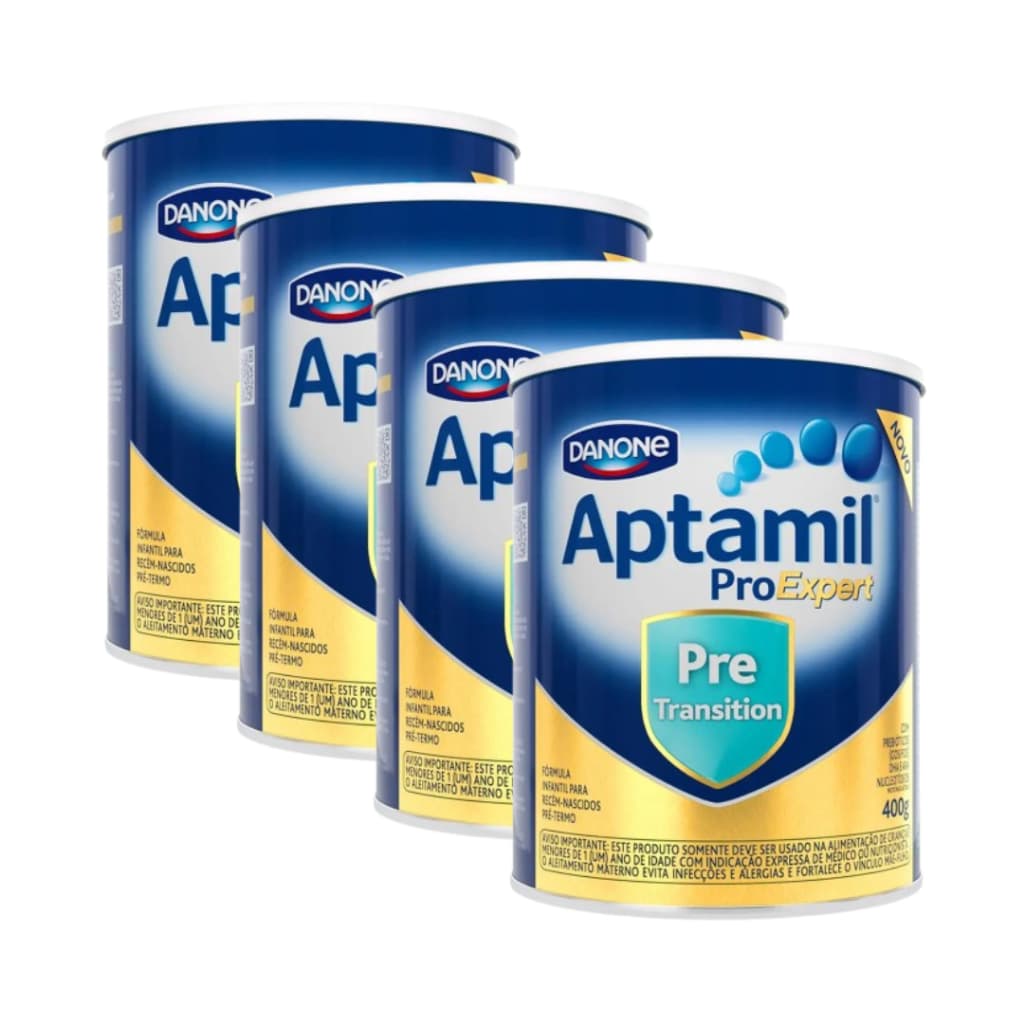 4 Latas- Aptamil Pre Transition - Fórmula infantil em pó -Danone 400g