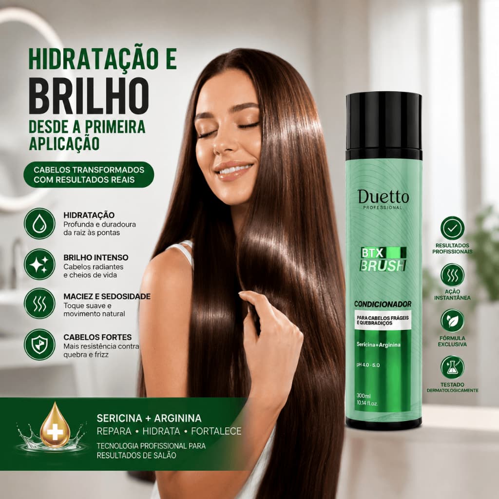 Shampoo B. Brush Duetto 300ml para Cabelos Frágeis e Quebradiços