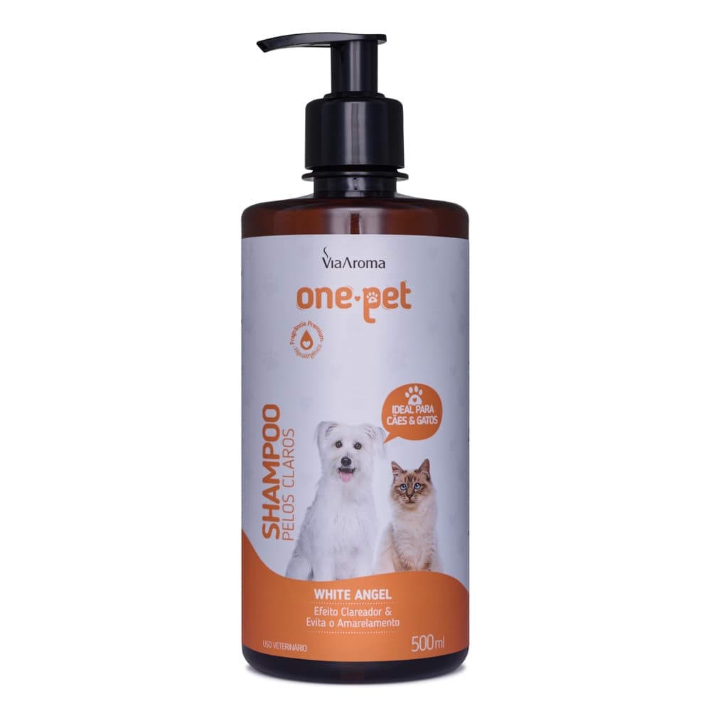 Shampoo Via Aroma One Pet para Cães 500 ml Pelos Claros