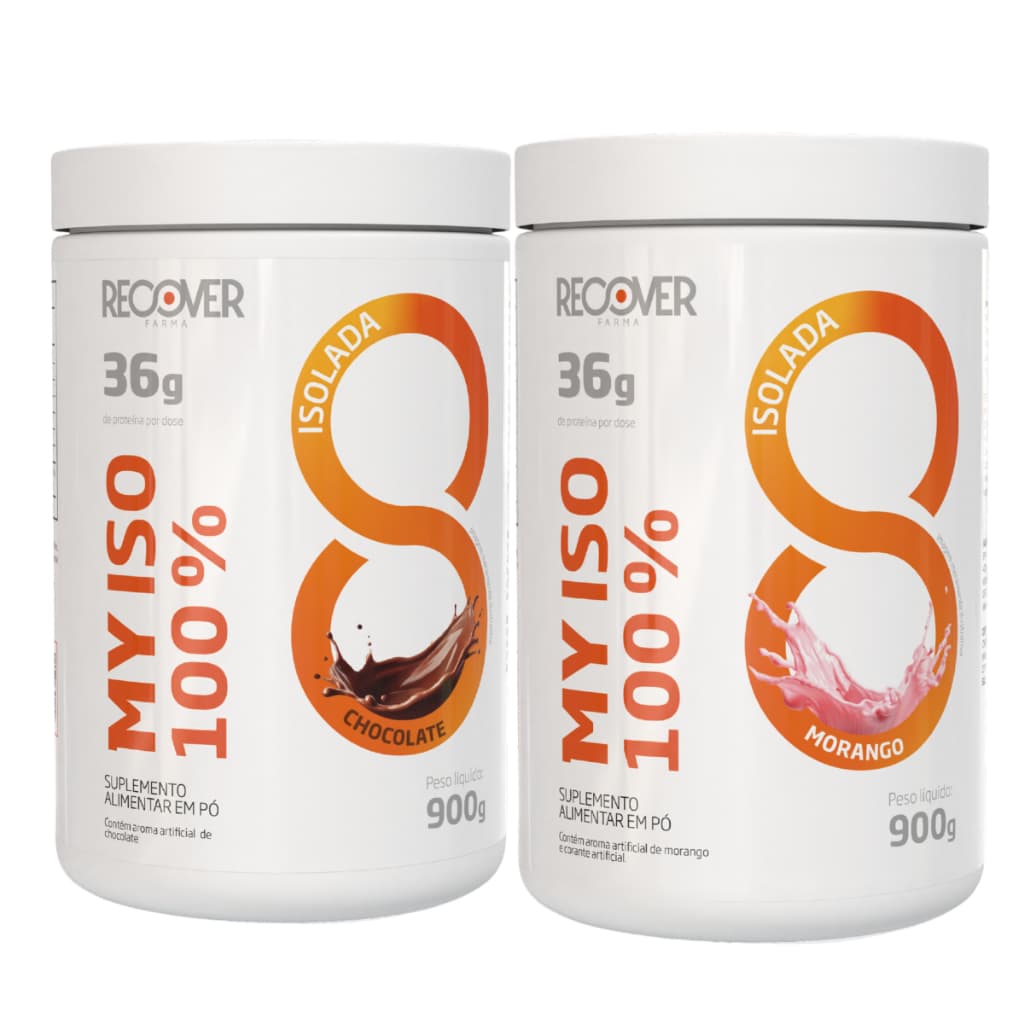 Kit 2 unidades de Whey Protein My Iso - Chocolate E Morango