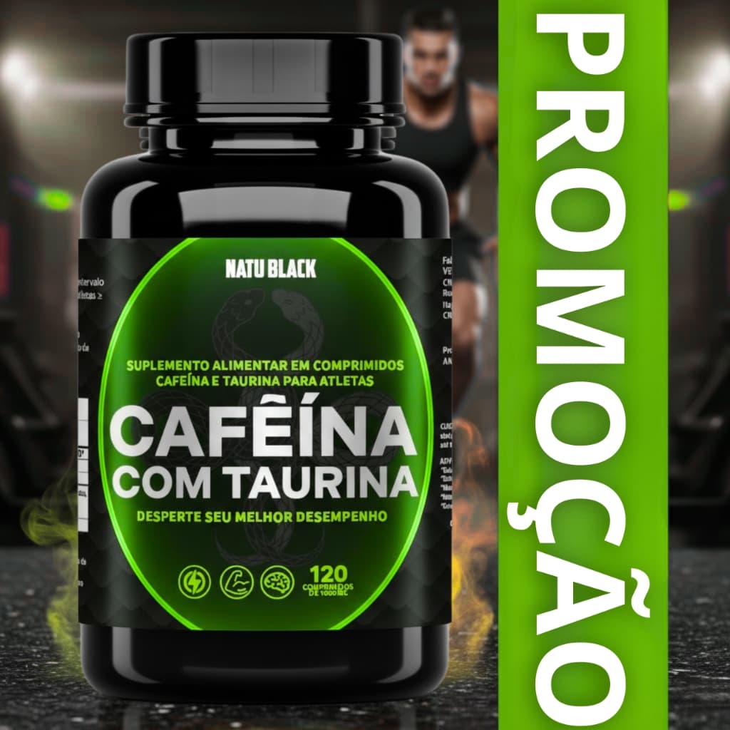 Cafeína Termogênico com Taurina 120 Comprimidos MELHOR PRÉ TREINO - ( POTE PARA 60 DIAS USO )