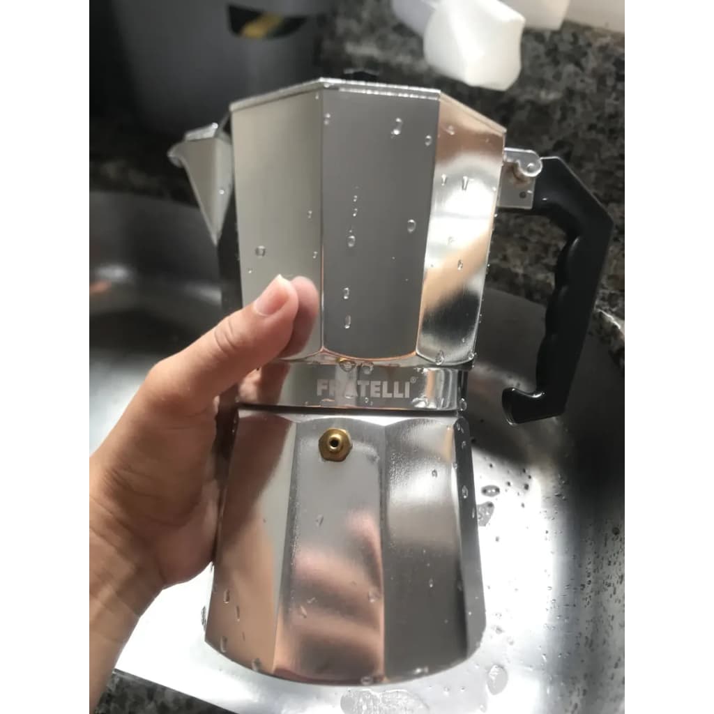 Cafeteira Italiana Aluminio 9 Xicaras Preparo Café Expresso Rápido Prática Econômica
