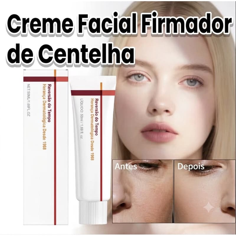 Creme l Coreano Anti-Idade Hidratante Com Efeito Reversor Do Tempo Atenua Rugas Finas Reduz Poros Centelha Asiática