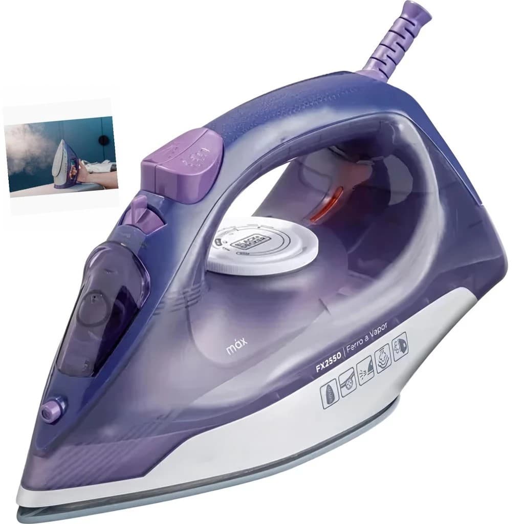 Ferro de Passar a Vapor Spray  come base Antiaderente 127V/ 220V