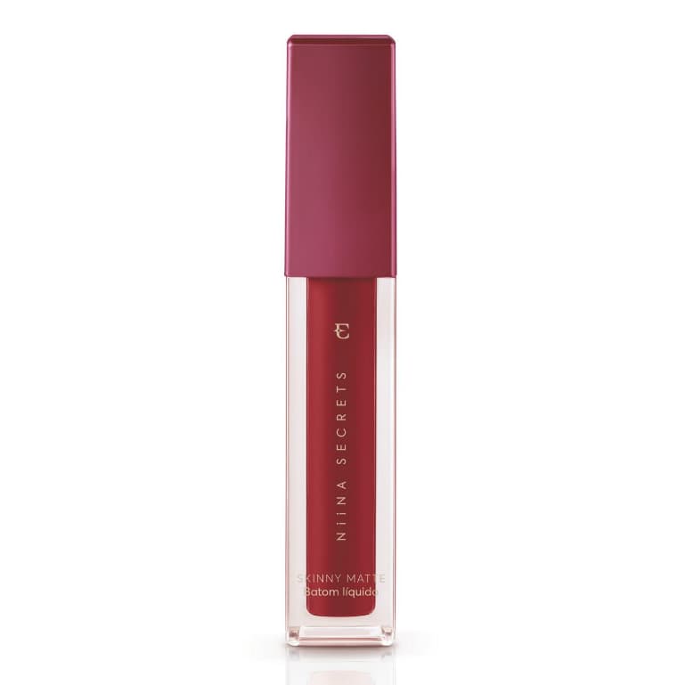 Eudora Niina Secrets Batom Líquido Skinny Matte Vermelho Hibisco 5ml