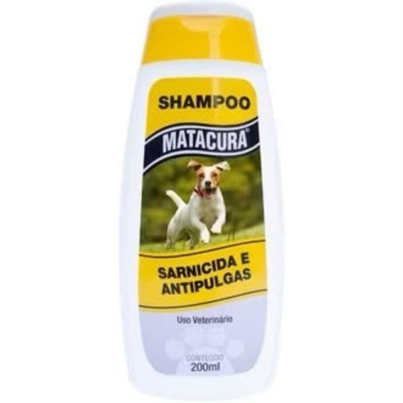 Shampoo Matacura Sarnicida e Antipulgas 200ml para Cães | Uso Veterinário