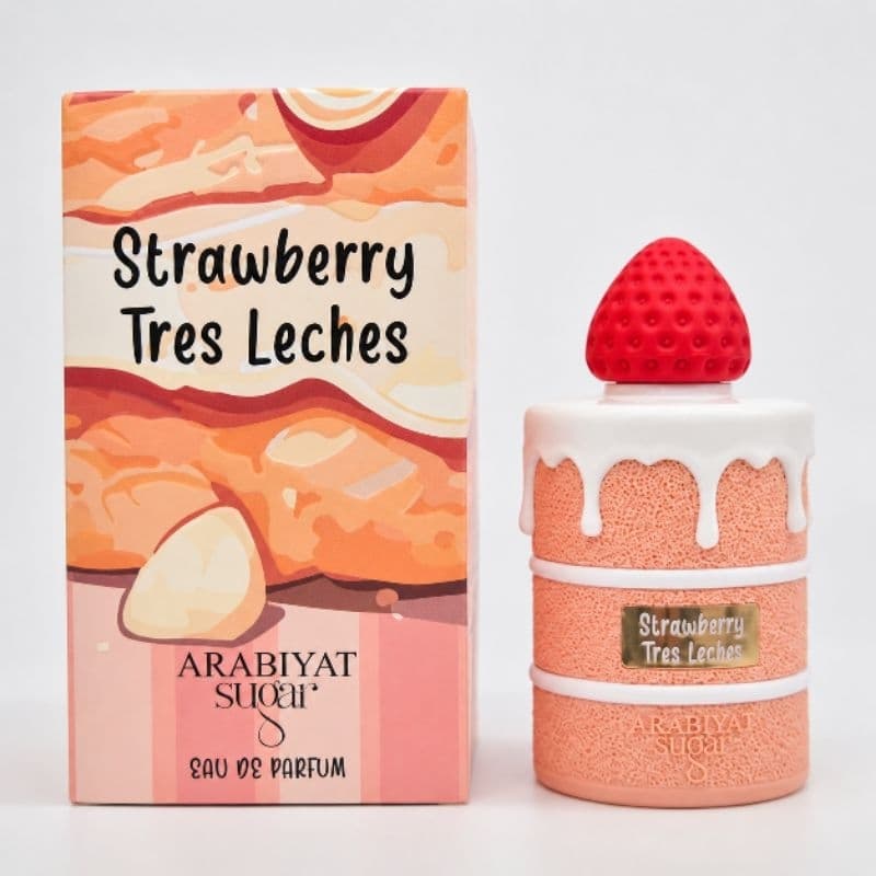 Perfume Strawberry Tres Leches Arabiyat Feminino Eau de Parfum 100ml - Doce Cremoso Importado