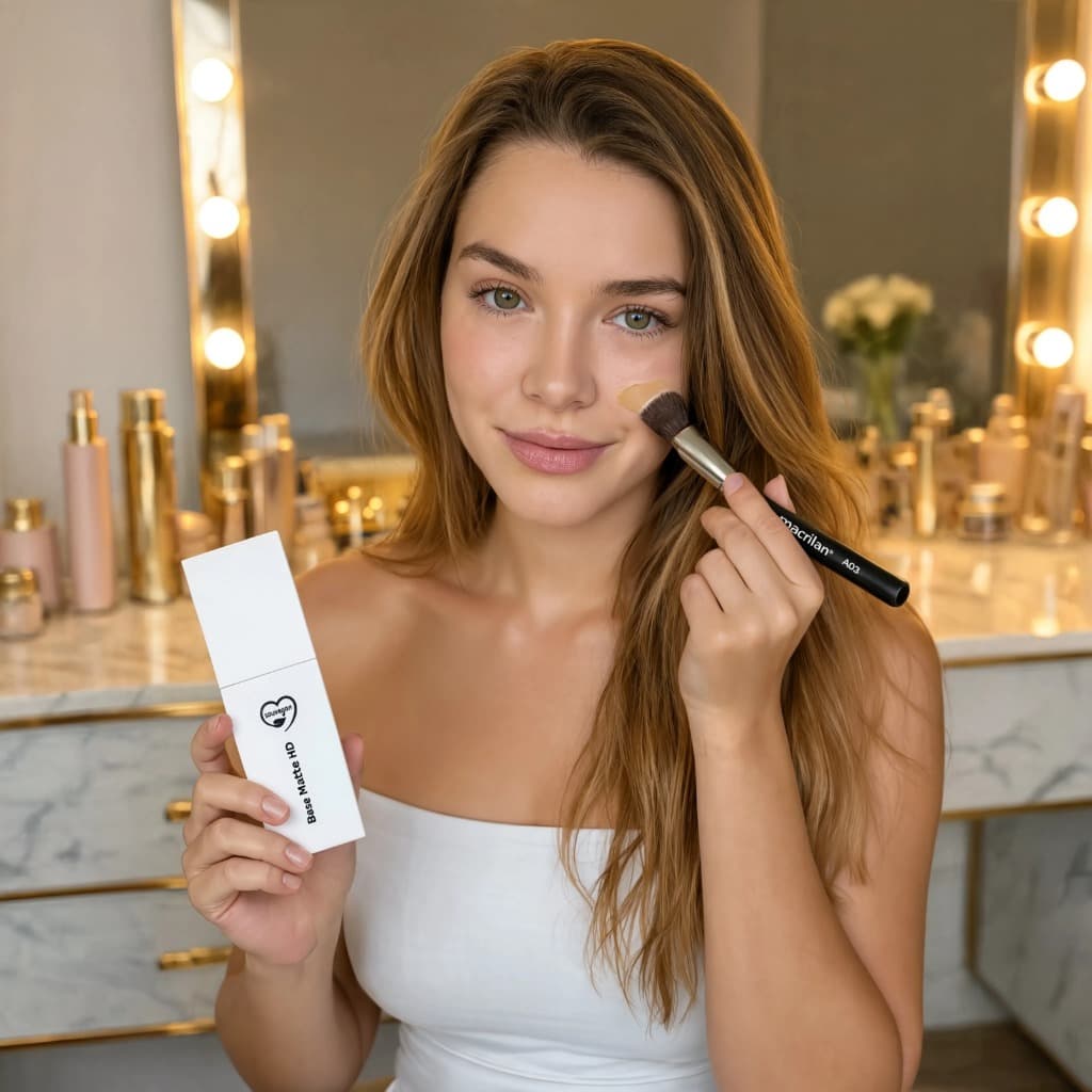 Base Líquida Matte HD Vegana Alta Cobertura Longa Duração Souvegan 30ml Várias Tonalidades