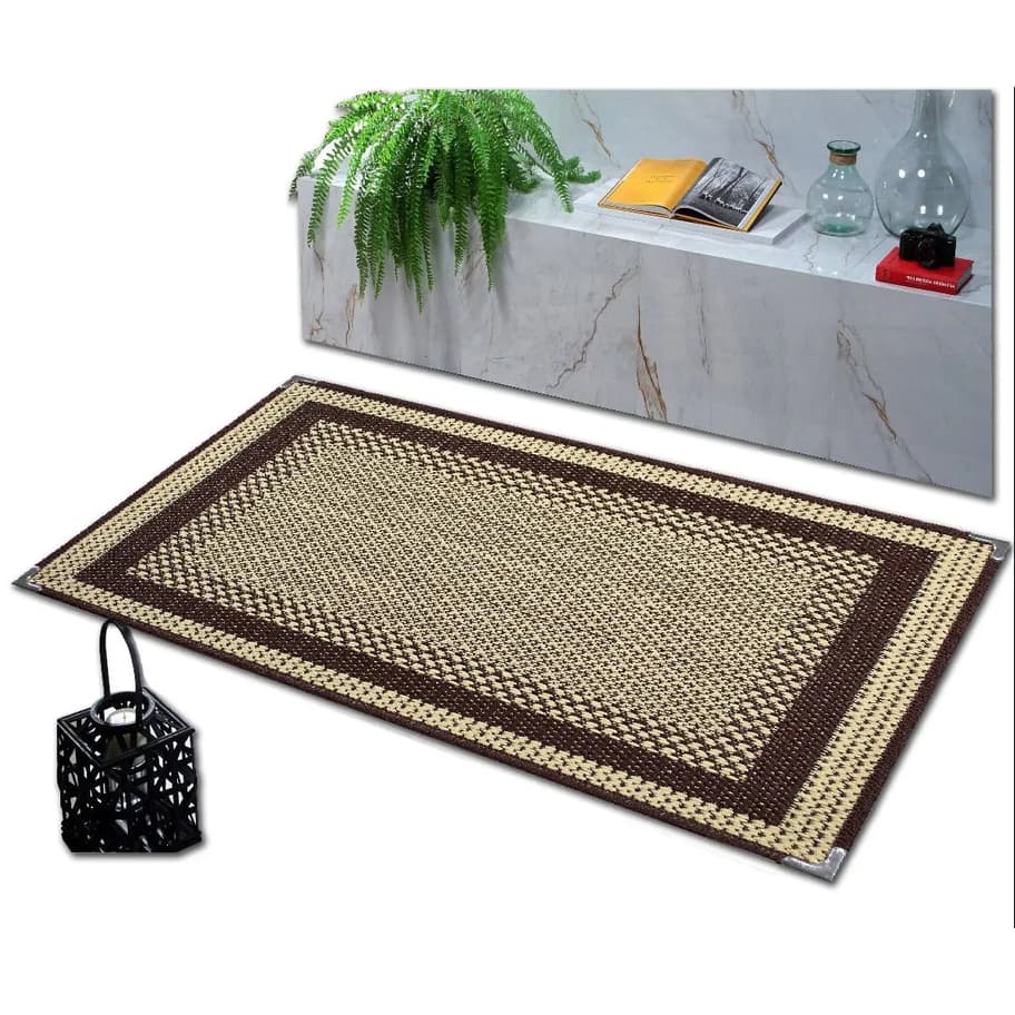 Tapete Sala Quarto Sisal Antiderrapante 2,00x 2,50m Tabaco