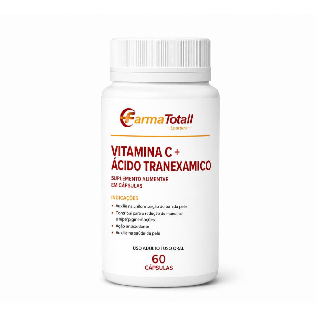 Vitamina C + Ácido Tranexâmico Com 60 Cápsulas