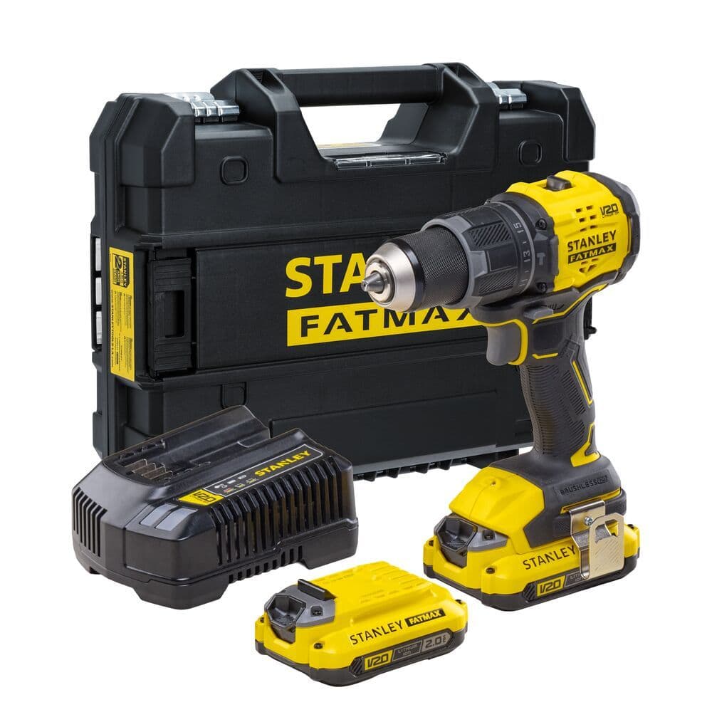 Parafusadeira e Furadeira STANLEY SBD716D2T Com 2 Baterias, Carregador e Maleta
