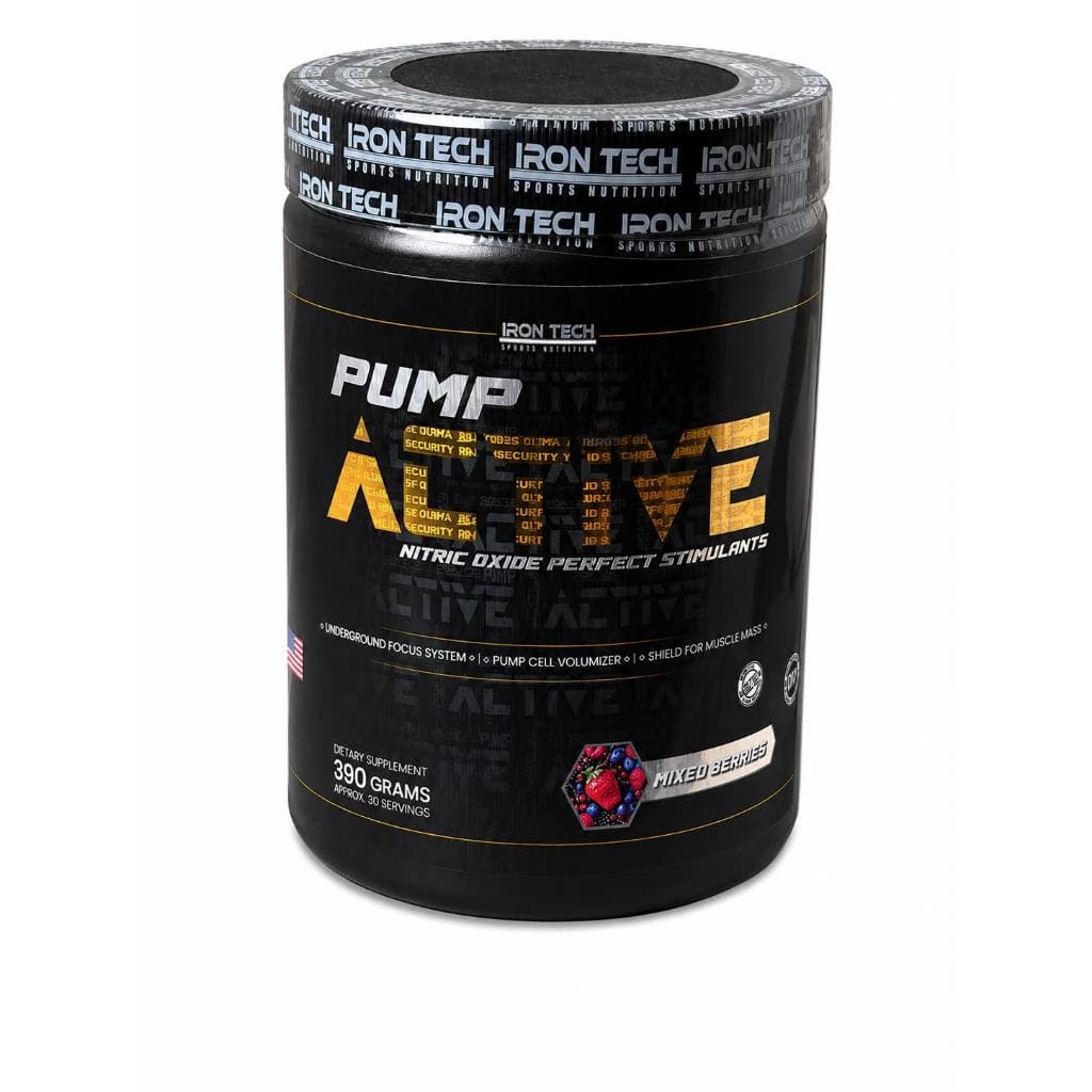 Pré-Treino Pump Active Iron Tech 390g Mixed Berries | Suplemento Alimentar em Pó
