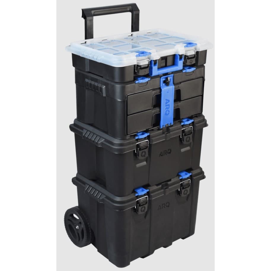 KIT CAIXA DE FERRAMENTAS MODULAR ULTRA BOX C RODAS 4 EM 1 TOY 26020