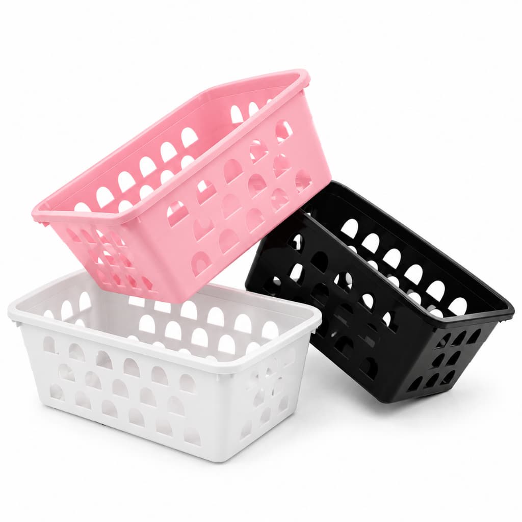 Kit Cestos 16x12cm Organizadores Banheiro Gavetas Armários