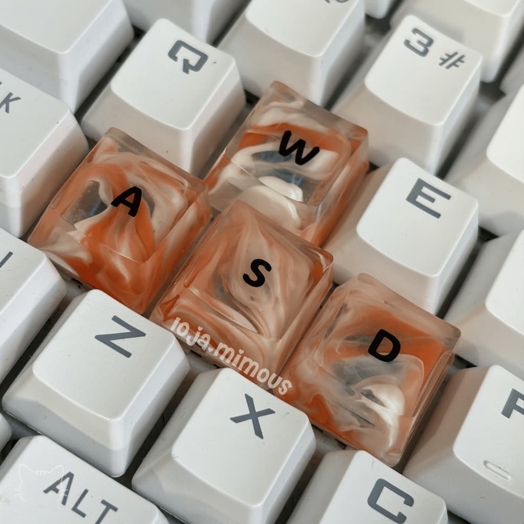 Kit Smoke WASD/QWER para teclado mecânico - Keycap personalizada efeito fumaça - LEIA A DESCRIÇÃO