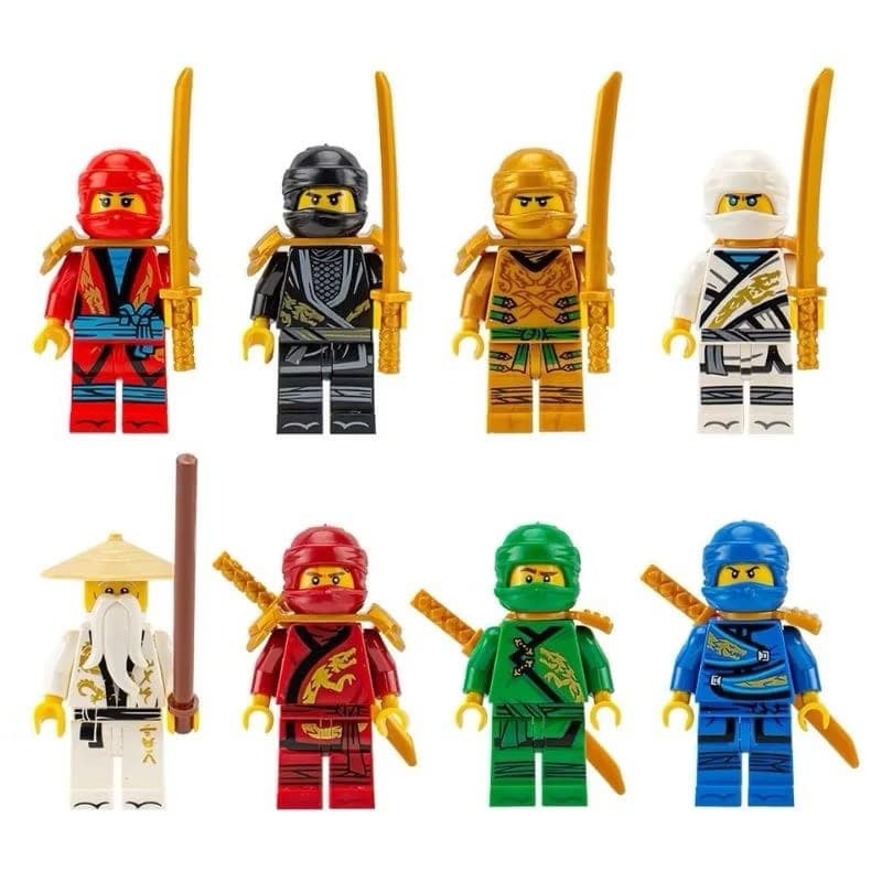 lego ninjago blocos de montar kit com 8 bonecos brinquedos dragão verde do Lloyd 71829
