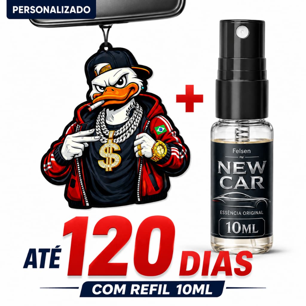 KIT 1 Aromatizante + Spray Pato ( c/ Opção Personalizada ) Cheirinho de Carro Odorizador
