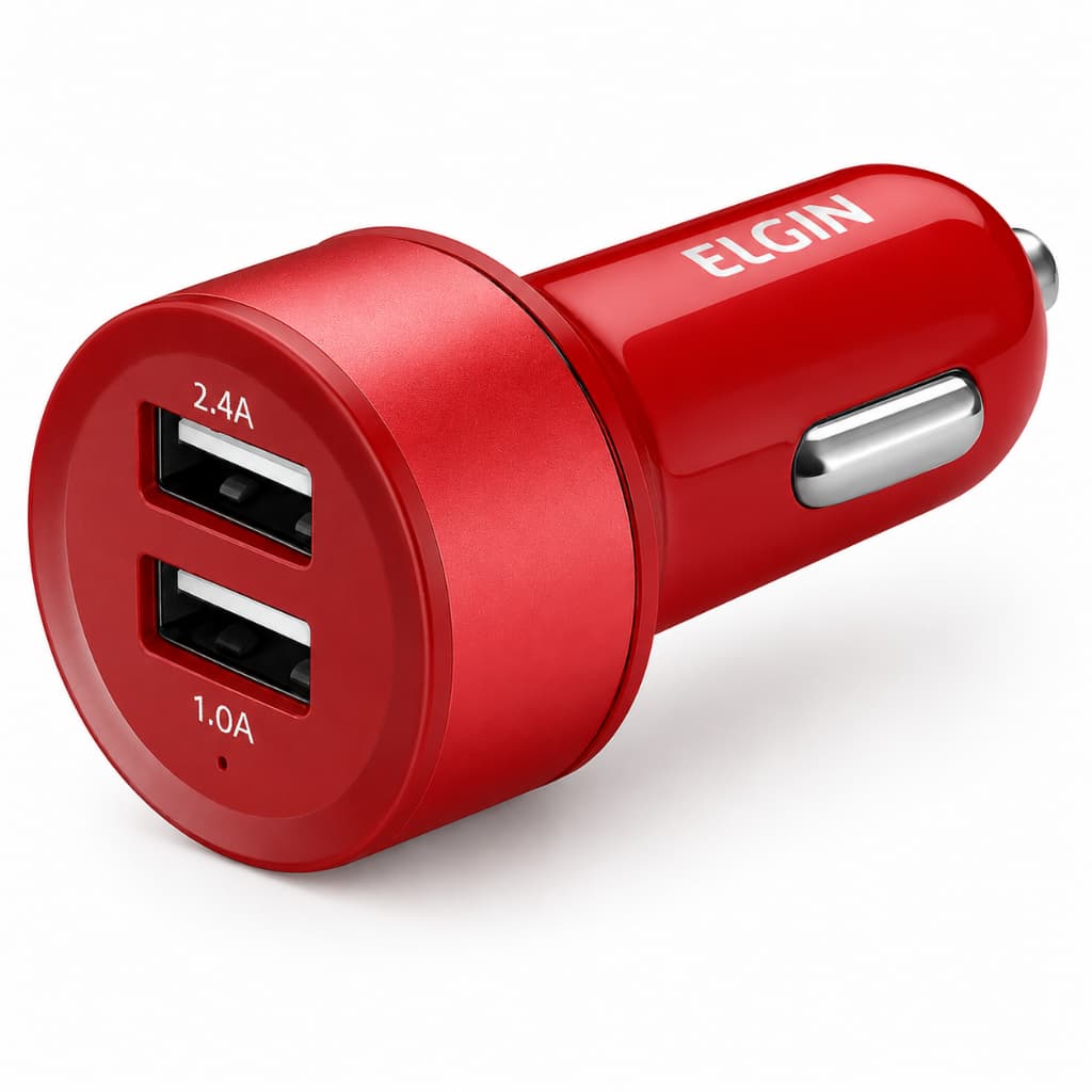 Tomada Veicular Usb Carregador De Carro 2 Saídas Universal Rápido