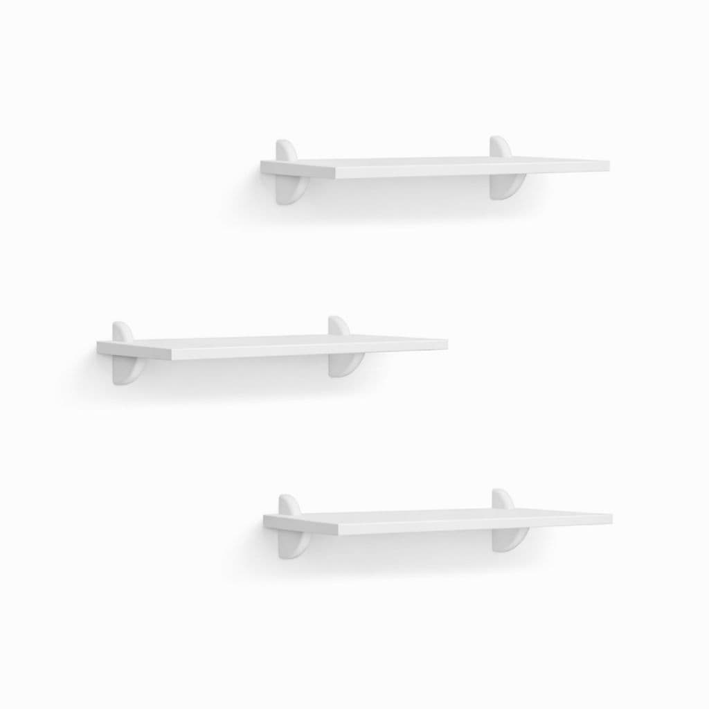 Prateleira Parede Kit 3 Prateleiras 50x20 Suporte Tucano Branca Preta Setup Gamer Home Office Colecionáveis Funko Deco