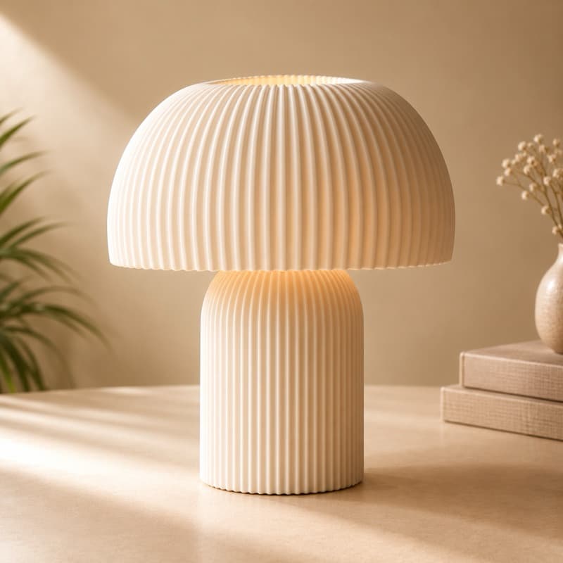 Luminária Cogumelo Aesthetic Abajur Mesa Quarto | com Lâmpada Led LED Bivolt | Decoração Moderna