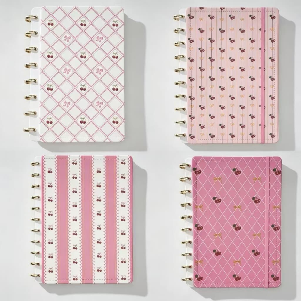 Caderno Inteligente com Argola Ajustável | A5/B5/A4 | Capa Dura PU | Planejador e Caderno de Notas Escolar