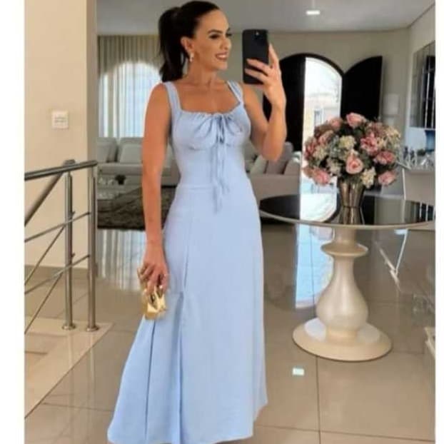 Vestido longo feminino luxo