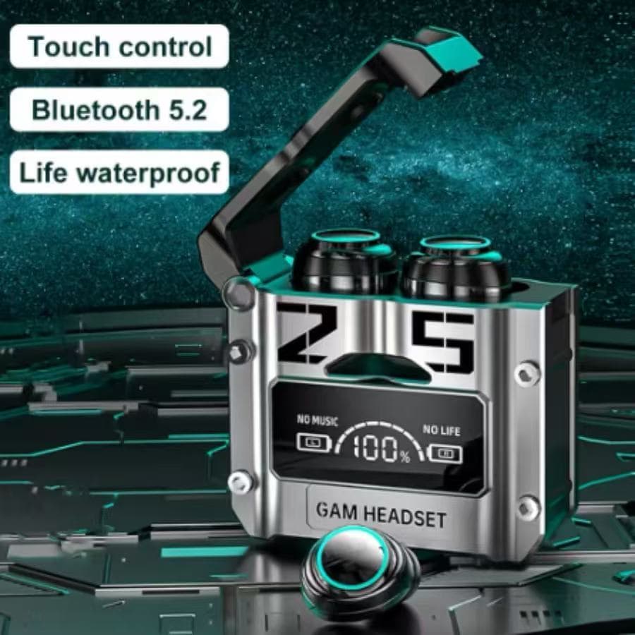 Novo  M25 Fone De Ouvido bluetooth 5.3 Sem Fio À Prova D'água 9D Stereo Sports Earbuds LED Microphoe