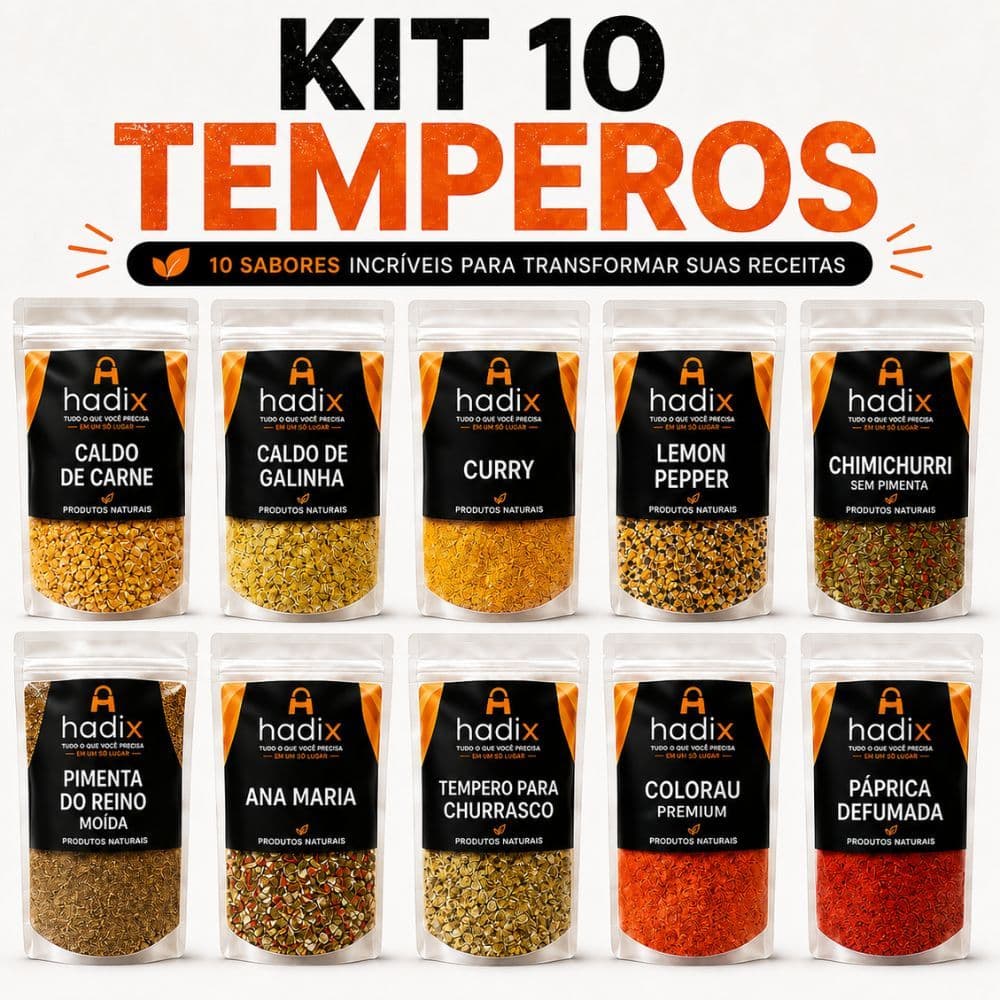 TEMPEROS E CONDIMENTOS NATURAIS SEM CONSERVANTES 1 QUILO PREMIUM COMPLETO PARA SUA COZINHA SABOR CASEIRO