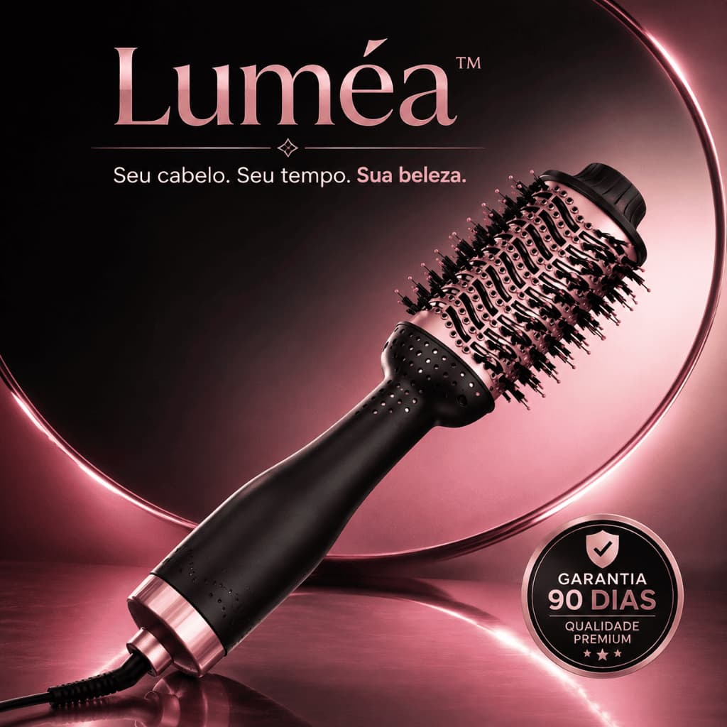 Escova Secadora Luméa™ 1300W Bivolt Profissional para Secar e Modelar Cabelos