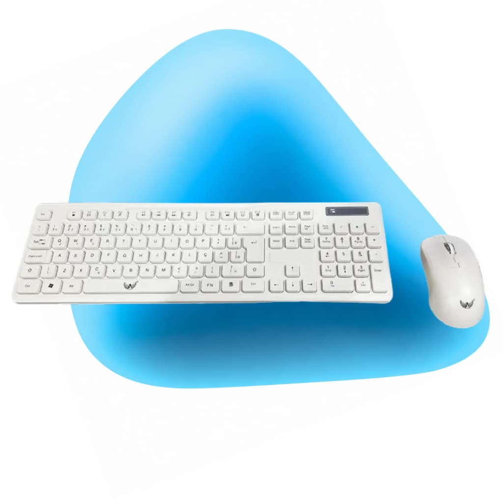 KIT TECLADO E MOUSE SEM FIO PARA NOTEBOOK E COMPUTADOR